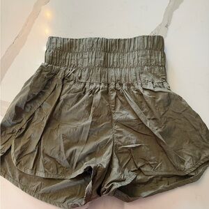 Olive Green “The Way Home Shorts” Free People movement